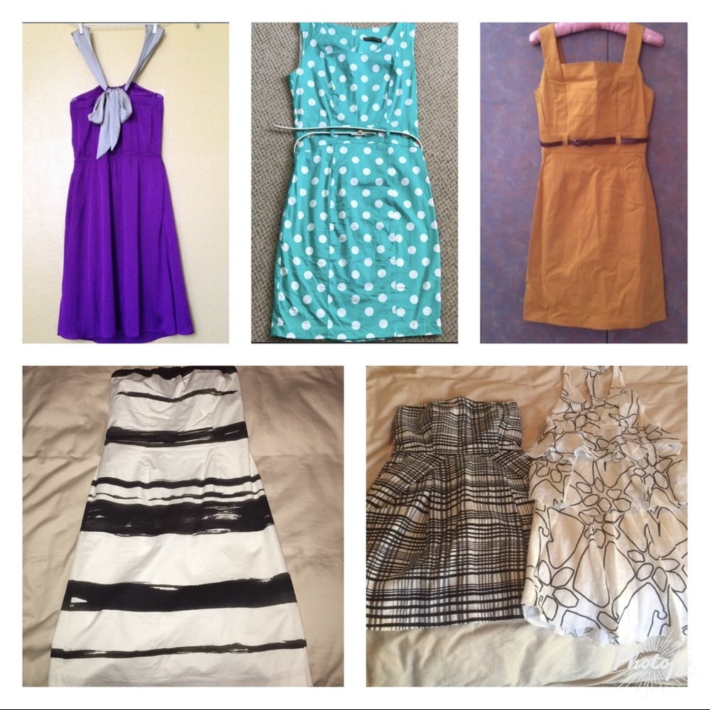 6 dresses, all EUC size small/4